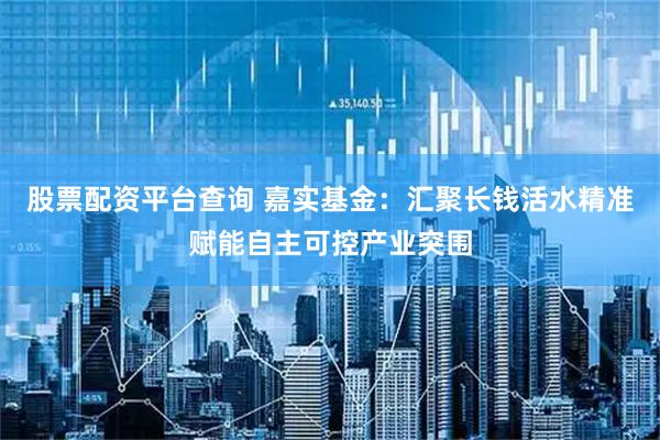股票配资平台查询 嘉实基金：汇聚长钱活水精准赋能自主可控产业突围